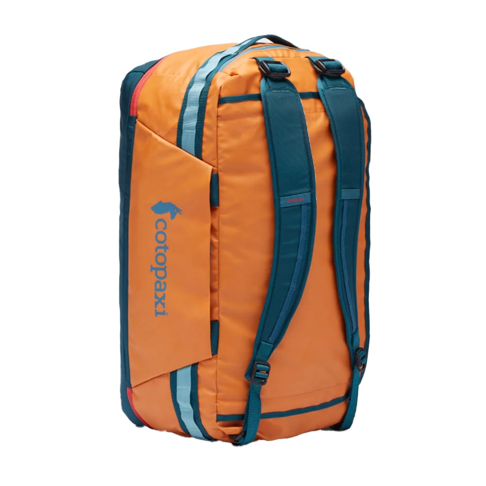 Cotopaxi Allpa 50L Travel Duffel Bag - Tamarindo/Abyss Color - Water-Resistant Carry-On Luggage for Adventure Travel, Camping & Weekend Getaways