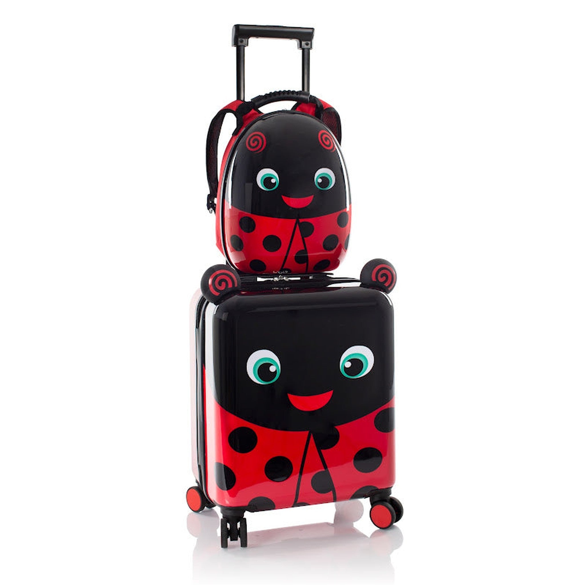 Heys Super Tots Spinner Luggage & Backpack Set for Kids - Lightweight Carry-On Suitcase with 360° Wheels & Matching Backpack - Perfect for Air Travel, School Trips & Family Vacations