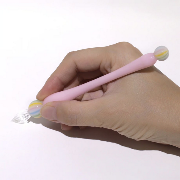 Japanese Glass Dip Pen - Candy & Cherry Blossom Pink - Elegant Calligraphy & Writing Tool - Perfect Gift for Writers, Artists & Stationery Lovers - Ideal for Lettering, Journaling & Creative Projects