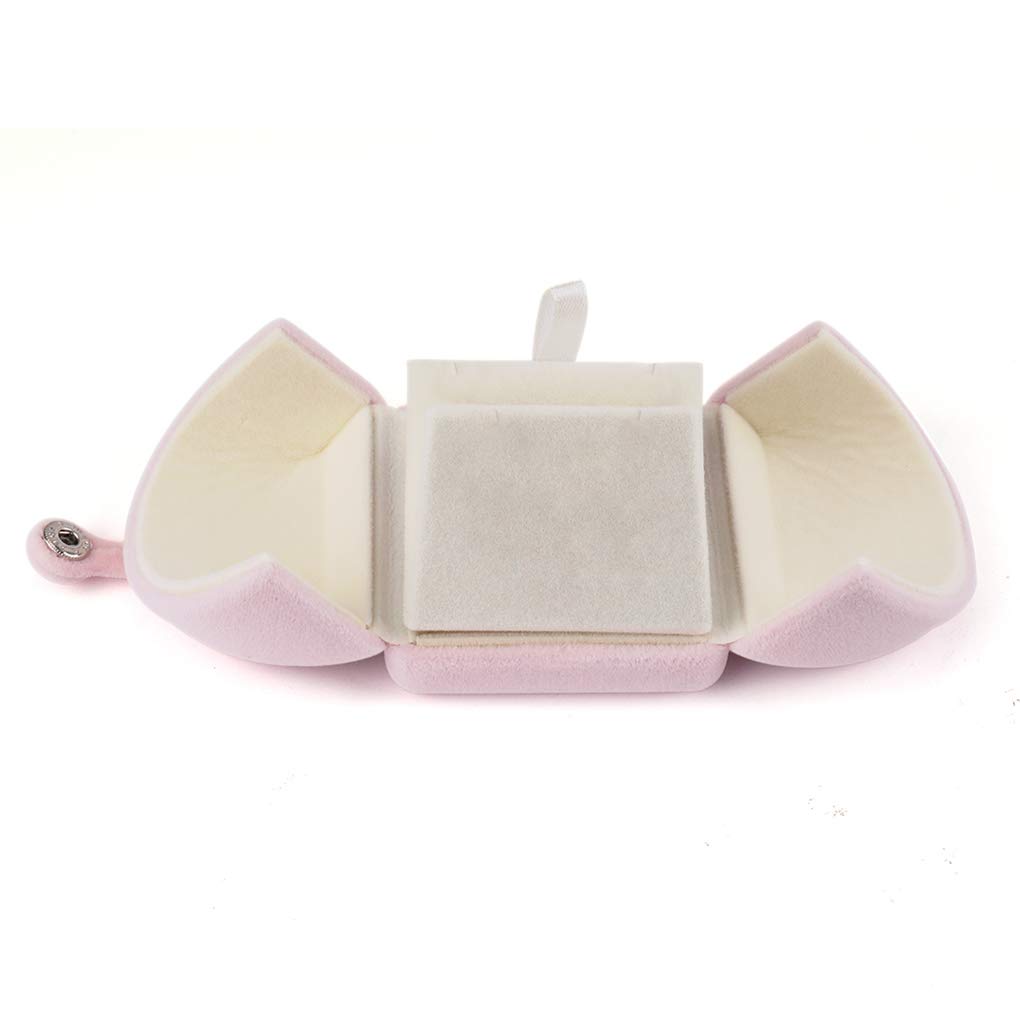 Rolin Roly Velvet Jewelry Box - Small Flocked Gift Box for Necklace, Bracelet & Pendant Storage | Elegant Jewelry Display Case for Home, Boutique & Wedding Gifts