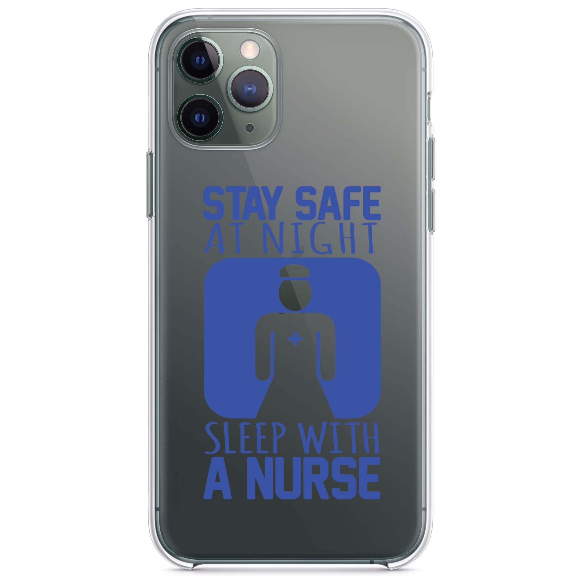 Shockproof Clear Hybrid Case for iPhone 13 Pro Max (6.7 Inch) - TPU Bumper & Acrylic Back with Tempered Glass Screen Protector - Protective Phone Cover for Nurses, Healthcare Workers & Night Shift Professionals