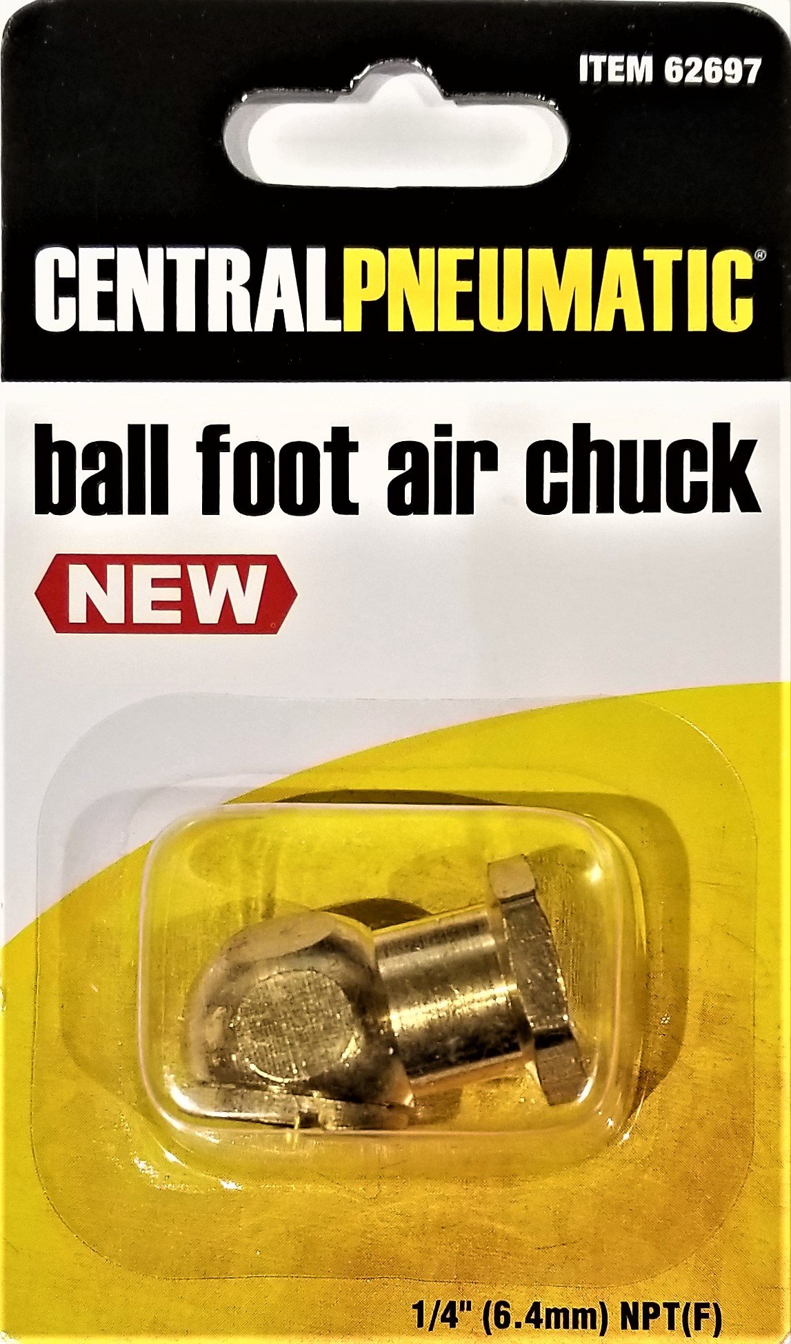 Central Pneumatic Ball Foot Air Chuck - Heavy Duty Tire Inflator for Trucks, Cars, and Bikes - Perfect for Auto Shops, Gas Stations, and Home Garages