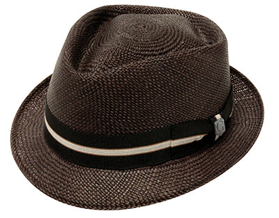 Bigalli Diamond Stingy Brim Fedora Hat for Men - Stylish & Classic Dress Hat for Jazz, Blues & Vintage Fashion Outfits