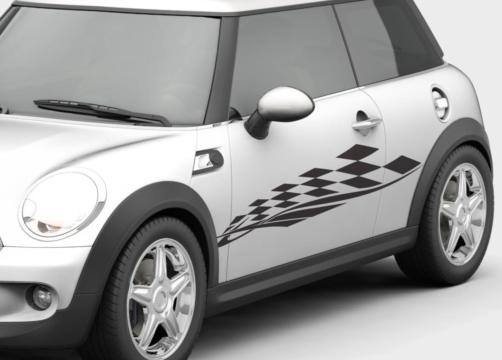 Custom Checkered Flag Vinyl Car Racing Decals - High-Quality Waterproof Stickers for Windows, Laptops, Helmets - Perfect for Motorsport Fans, Race Car Enthusiasts & DIY Projects