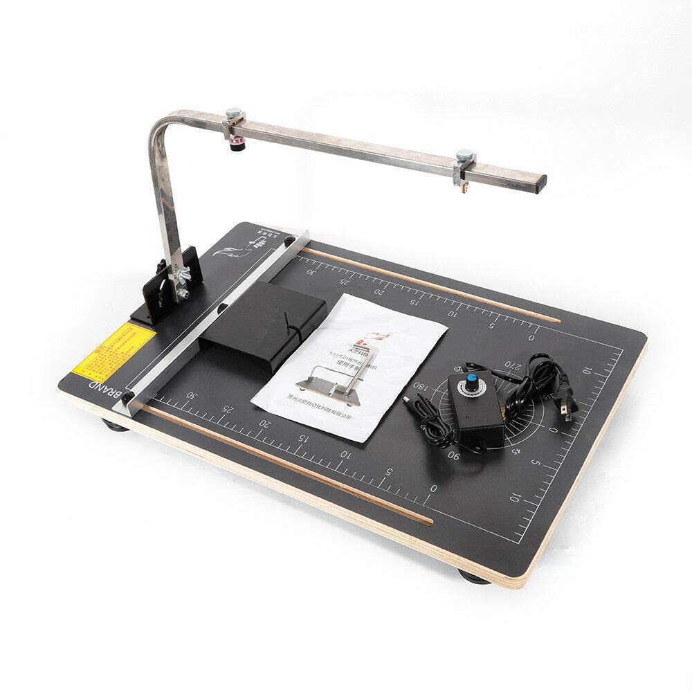 Professional Hot Wire Foam Cutter Machine - 15'' x 23'' Fireproof Density Board & Styrofoam Cutting Tool with Adjustable Stand for DIY Projects, Model Making, and Crafting