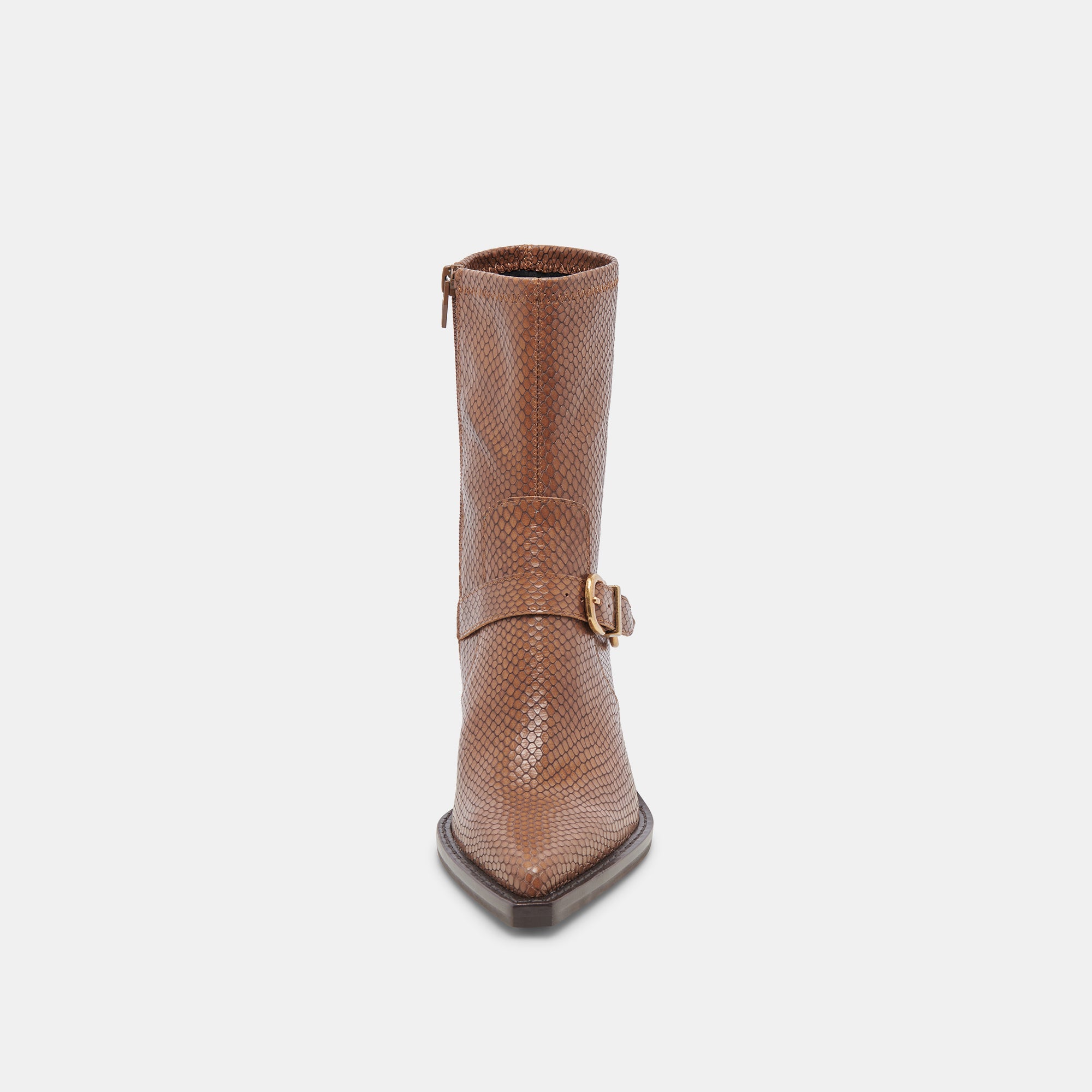 RAVE Wide Calf Boots for Women - Saddle Embossed Leather Knee High Riding Boots - Perfect for Fall, Winter & Country Style Outfits