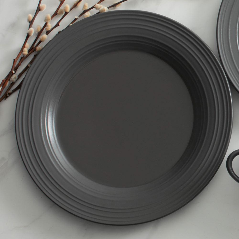 Premium Swirl Graphite Round Serving Platter - Elegant Party Tray for Appetizers, Cheese, and Charcuterie - Perfect for Entertaining, Weddings, and Holiday Gatherings