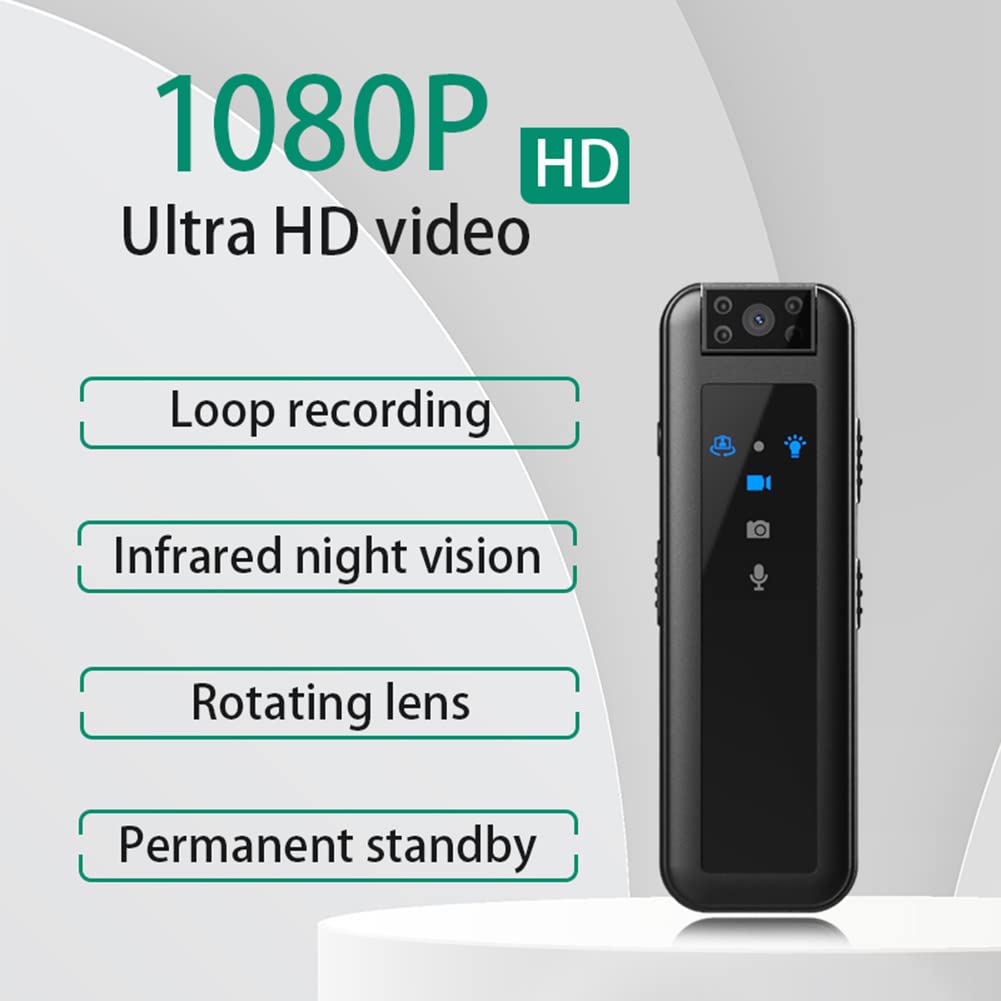 HCLZOE HD 1080P Infrared Night Vision Recorder Camera - Wearable Body Cam, Car DVR, Home Security & Pet Monitoring Camera for Outdoor Activities, Nighttime Surveillance, and Evidence Recording