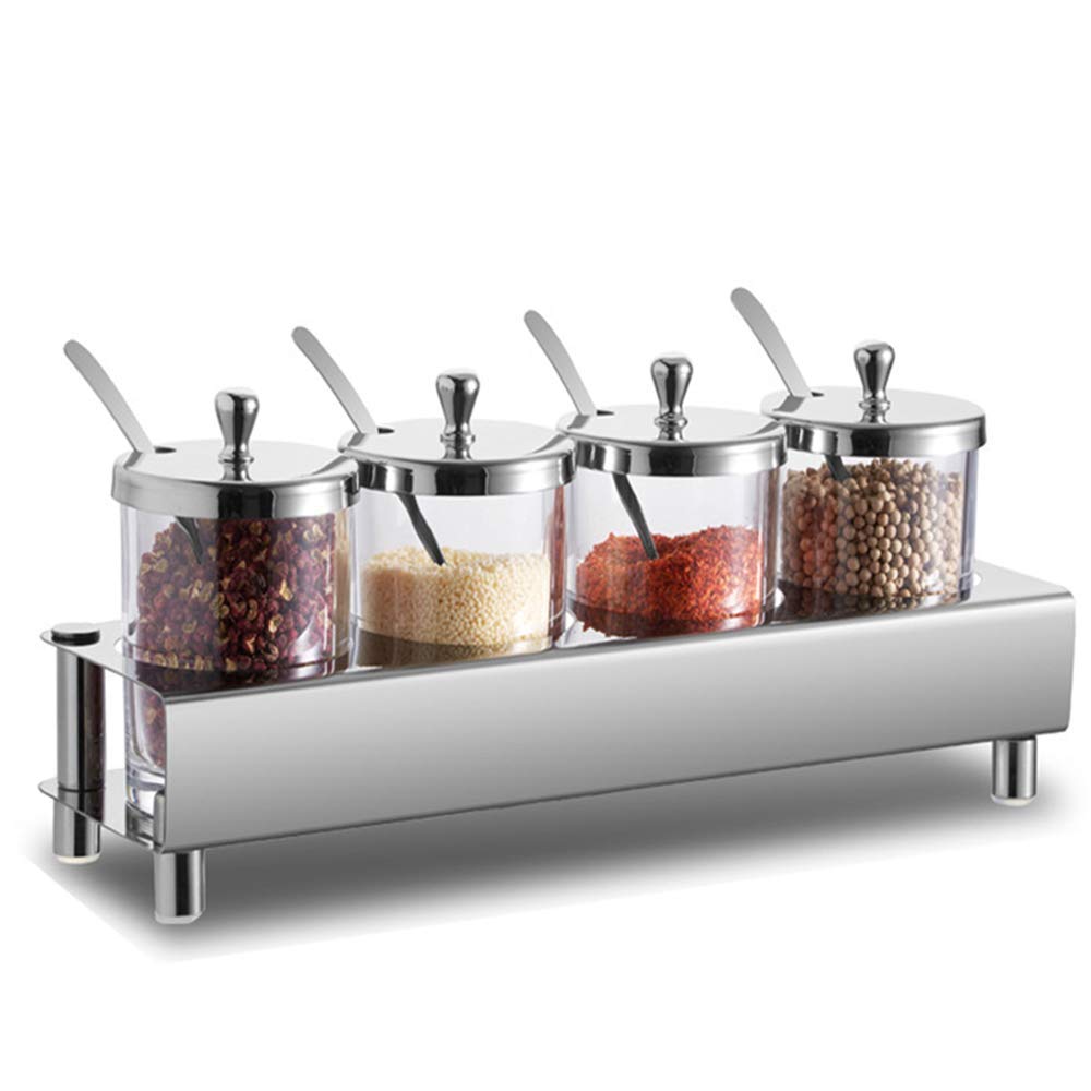 Premium Stainless Steel Spice Rack Set with Glass Jars & Lids - 36-Piece Kitchen Seasoning Organizer (10.5x13cm) for Home, Restaurant & Hotel Use - Perfect for Countertop Storage & Cooking Essentials