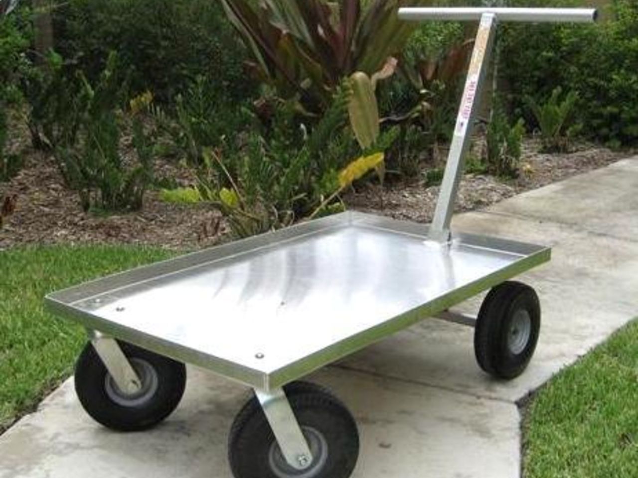 Heavy Duty Alumacart Push Wagon - 45 Inch Utility Cart with 800 lbs Capacity - Ideal for Gardening, Farm Work, and Outdoor Hauling
