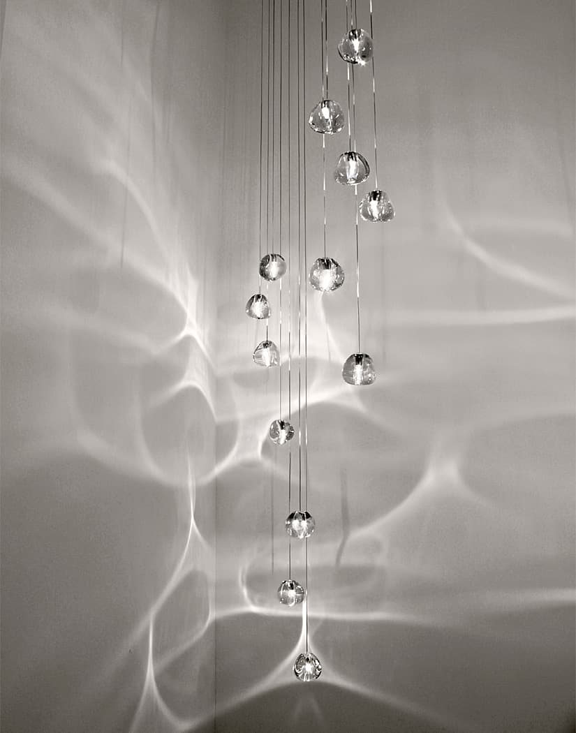 Elegant Crystal Pendant Light - Modern Chandelier for Dining Room, Bedroom & Living Room Decor - Dimmable LED Hanging Lamp for Home & Office Lighting