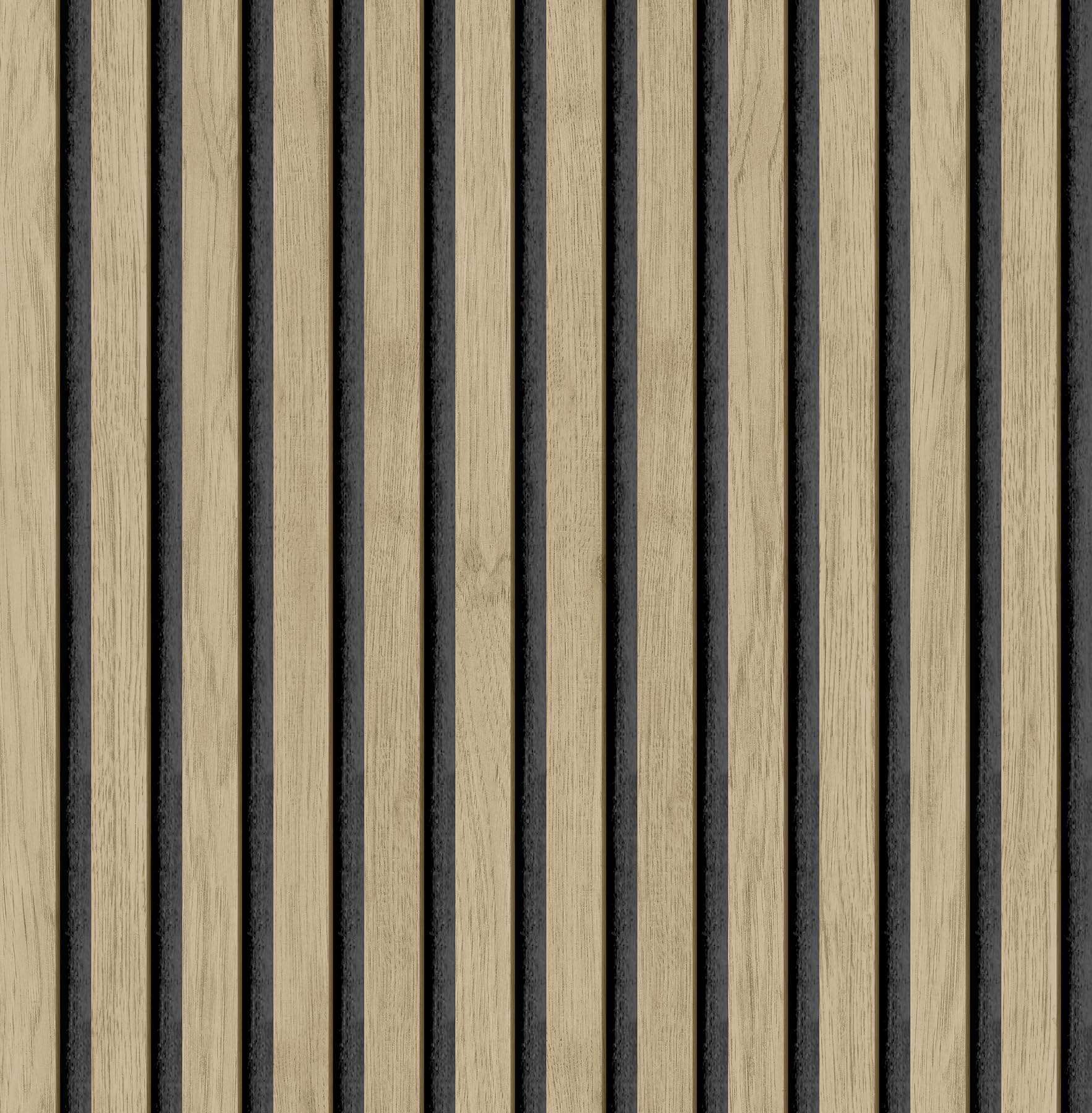 Self-Adhesive Oak Slat Wood Wallpaper - Peel and Stick Wooden Wall Panel for Bedroom, Living Room & Home Decor - Easy DIY Installation & Removable Backing