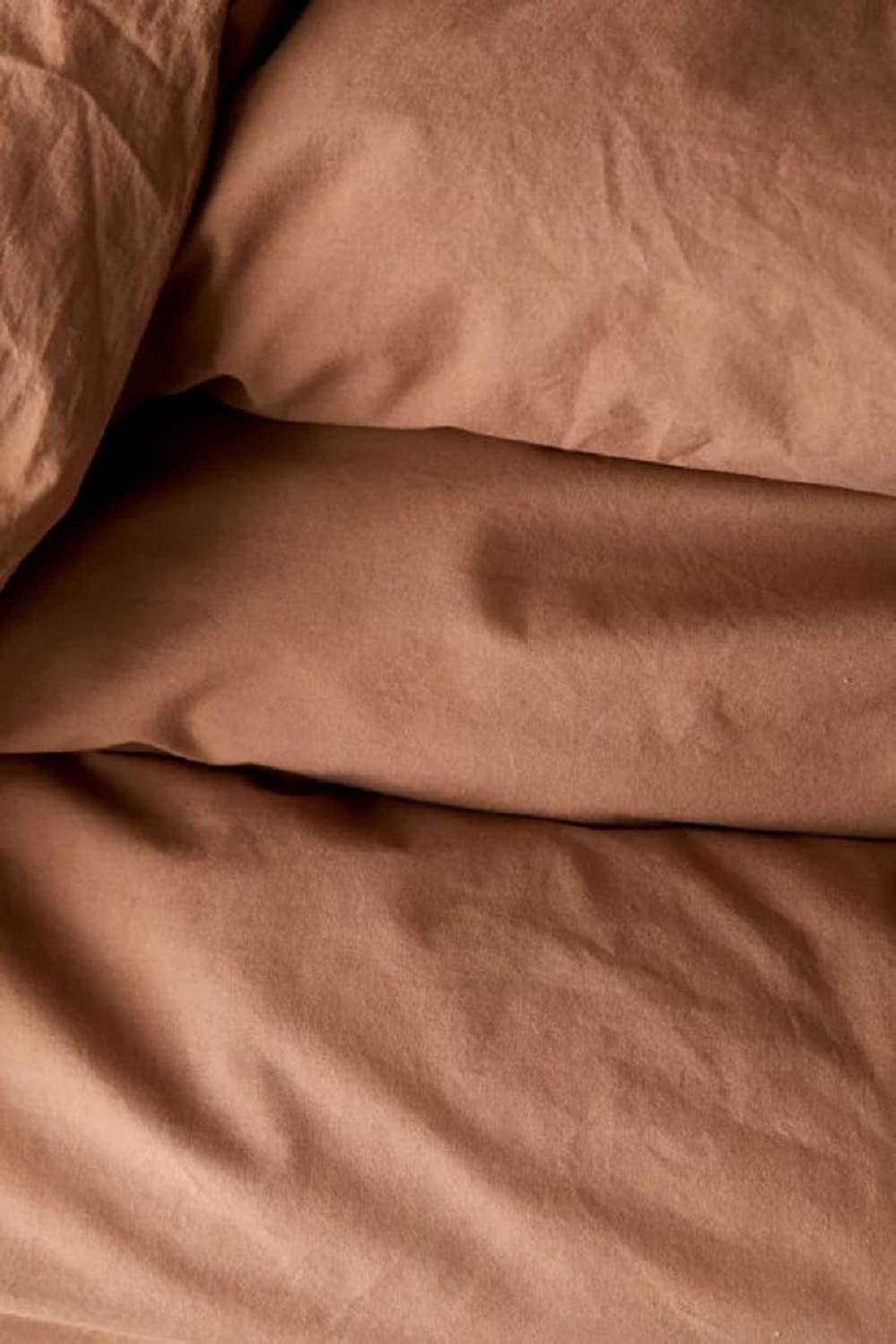 Boho Tassel Duvet Cover Set with Fringes - Queen Size Washed Cotton Comforter Cover in Cinnamon - Oversized Bohemian Bedding for Cozy Bedroom Decor & Guest Room Styling