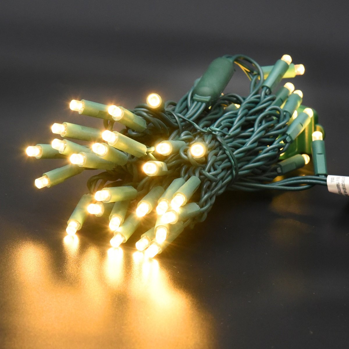 50-Pack 5MM Wide Angle LED Christmas Lights - 17ft Green Wire, Warm White - Outdoor String Lights for Garden, Patio, Christmas Tree Decorations - Perfect for Holiday, Party, Wedding & Home Decoration