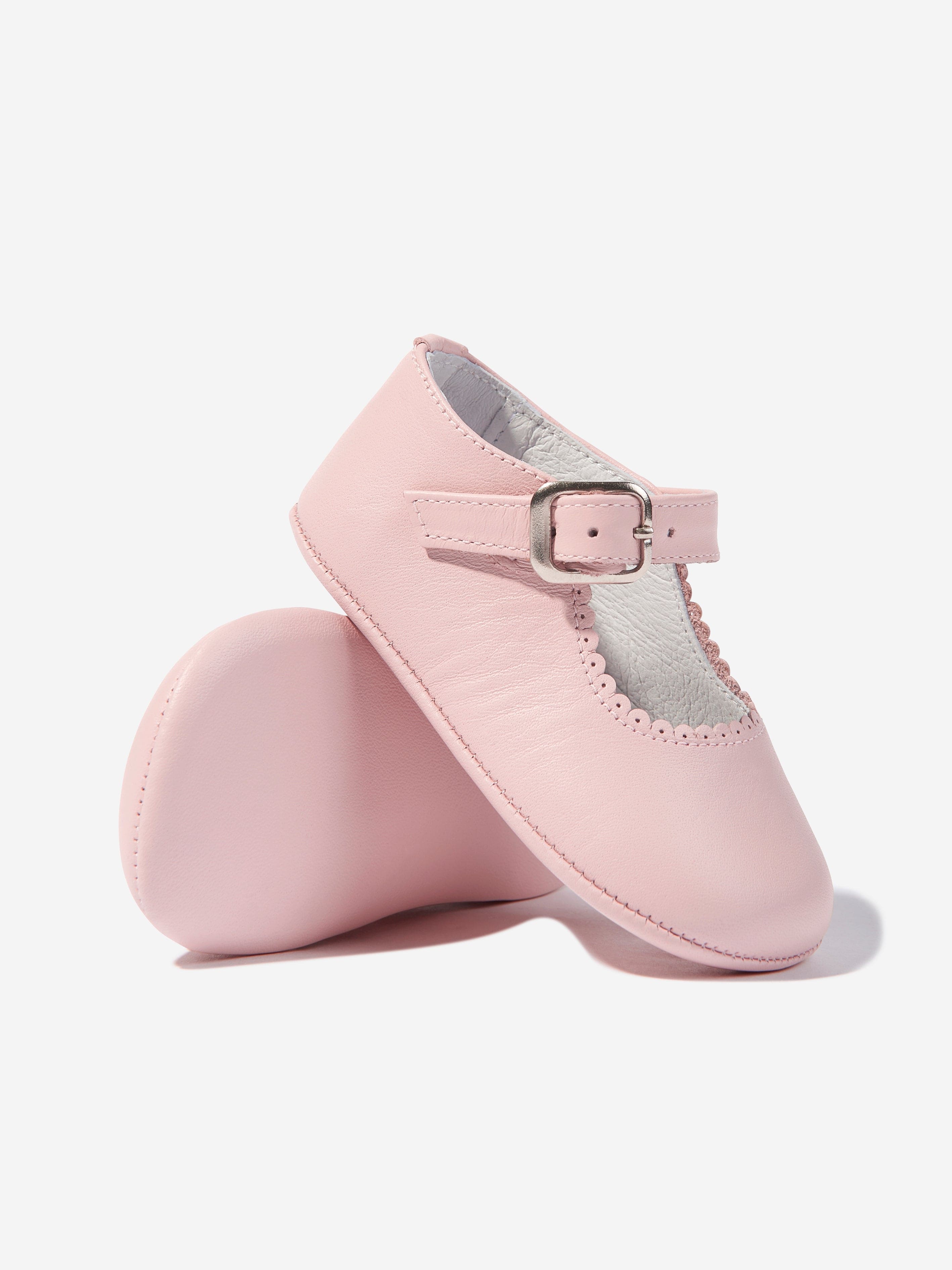 Pink Leather Mary Jane Shoes for Baby Girls - Comfortable & Stylish First Walking Shoes for Toddlers, Infants & Newborns - Perfect for Special Occasions, Parties & Everyday Wear