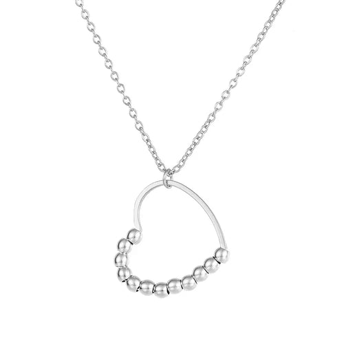 Stainless Steel Anxiety Relief Breathing Necklace for Women - Calming Stress & Anxiety Jewelry - Perfect for Meditation, Yoga, and Daily Wear