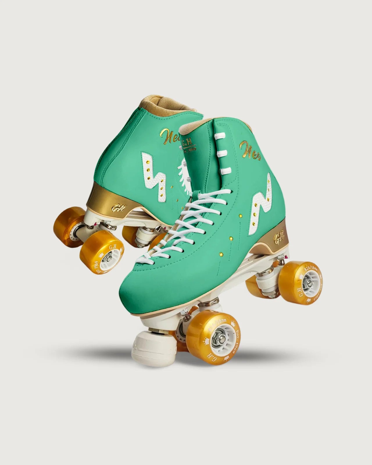 GH Neo Quad Roller Skates for Adults - Adjustable Outdoor & Indoor Rollerblades with Light-Up Wheels - Perfect for Fitness, Rink Skating, and Retro Roller Disco Parties
