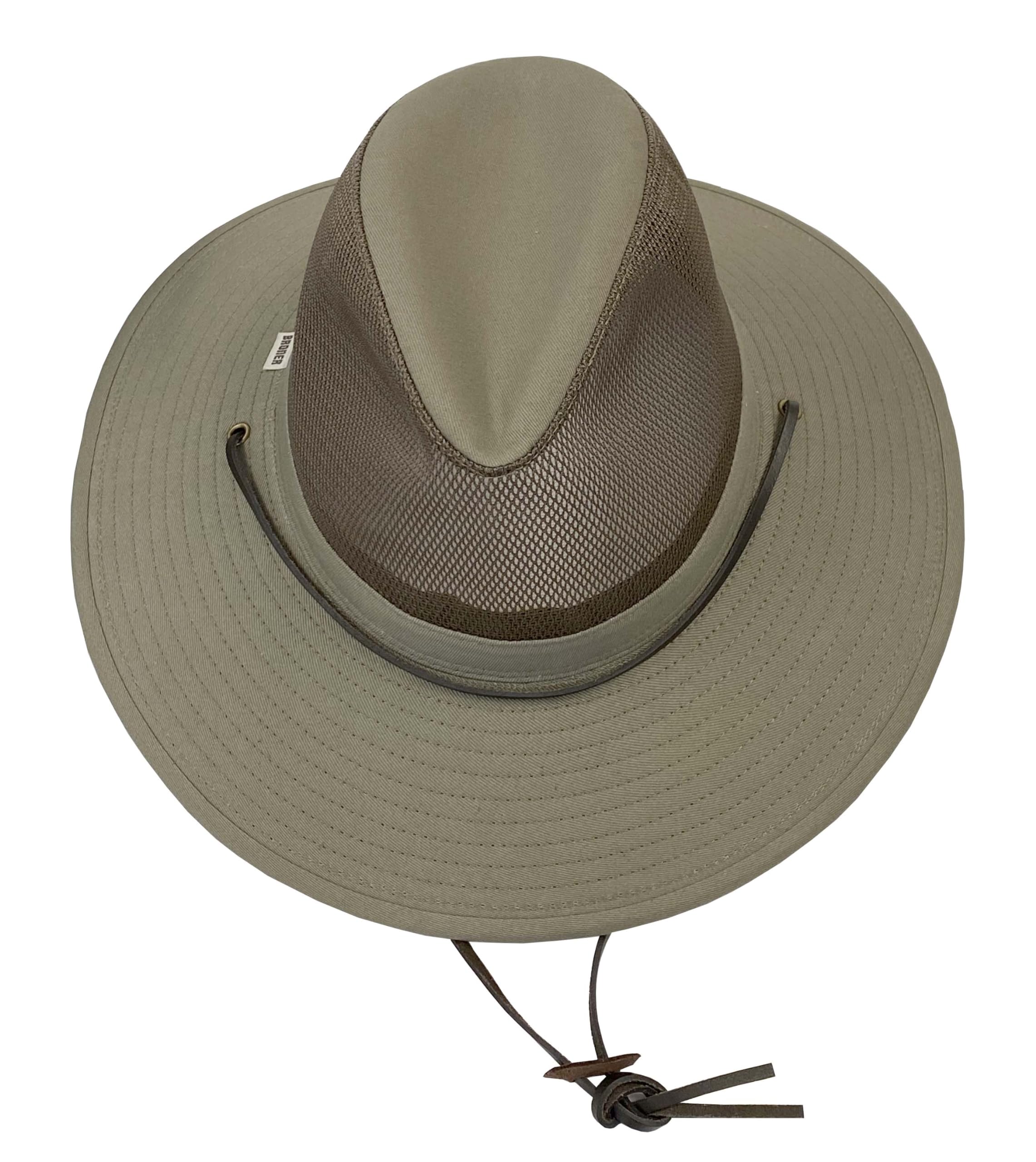 Broner Solarweave Breezer Hat for Men - Mesh Crown & Chinstrap for Outdoor Activities