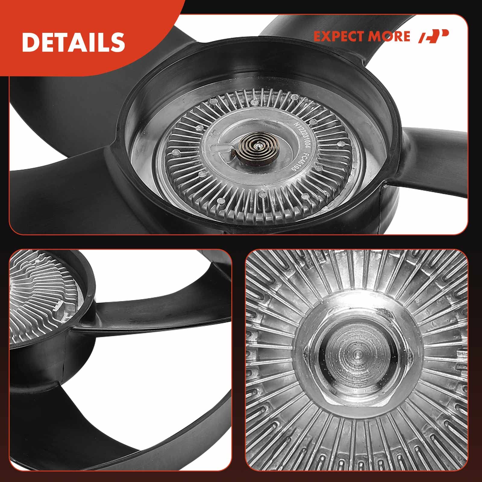 Premium Engine Cooling Fan Clutch for Mercedes-Benz Sprinter 2500/3500, 3500XD (2021), Dodge Sprinter 2500 (2007-2009) & Freightliner Sprinter 2500/3500 (2007-2009) - High Performance Replacement Part for Overheating Prevention & Engine Protection