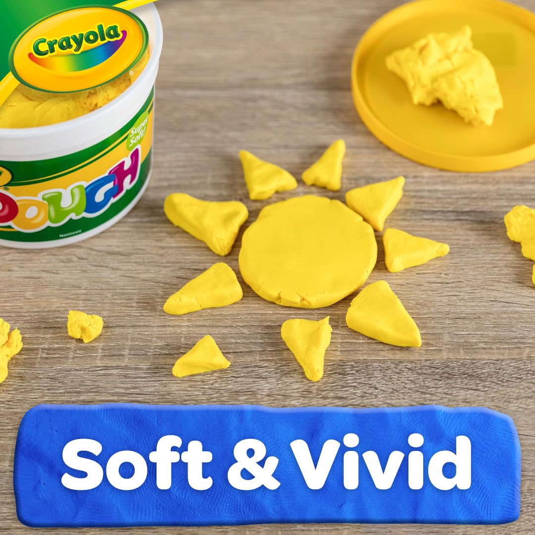 Crayola Yellow Modeling Dough (3lb) - Bulk Non-Toxic Kids Play Dough, Resealable Tub, Safe Clay Alternative for Ages 3+ | Perfect for Classroom Activities, Birthday Parties & Creative Arts & Crafts Projects
