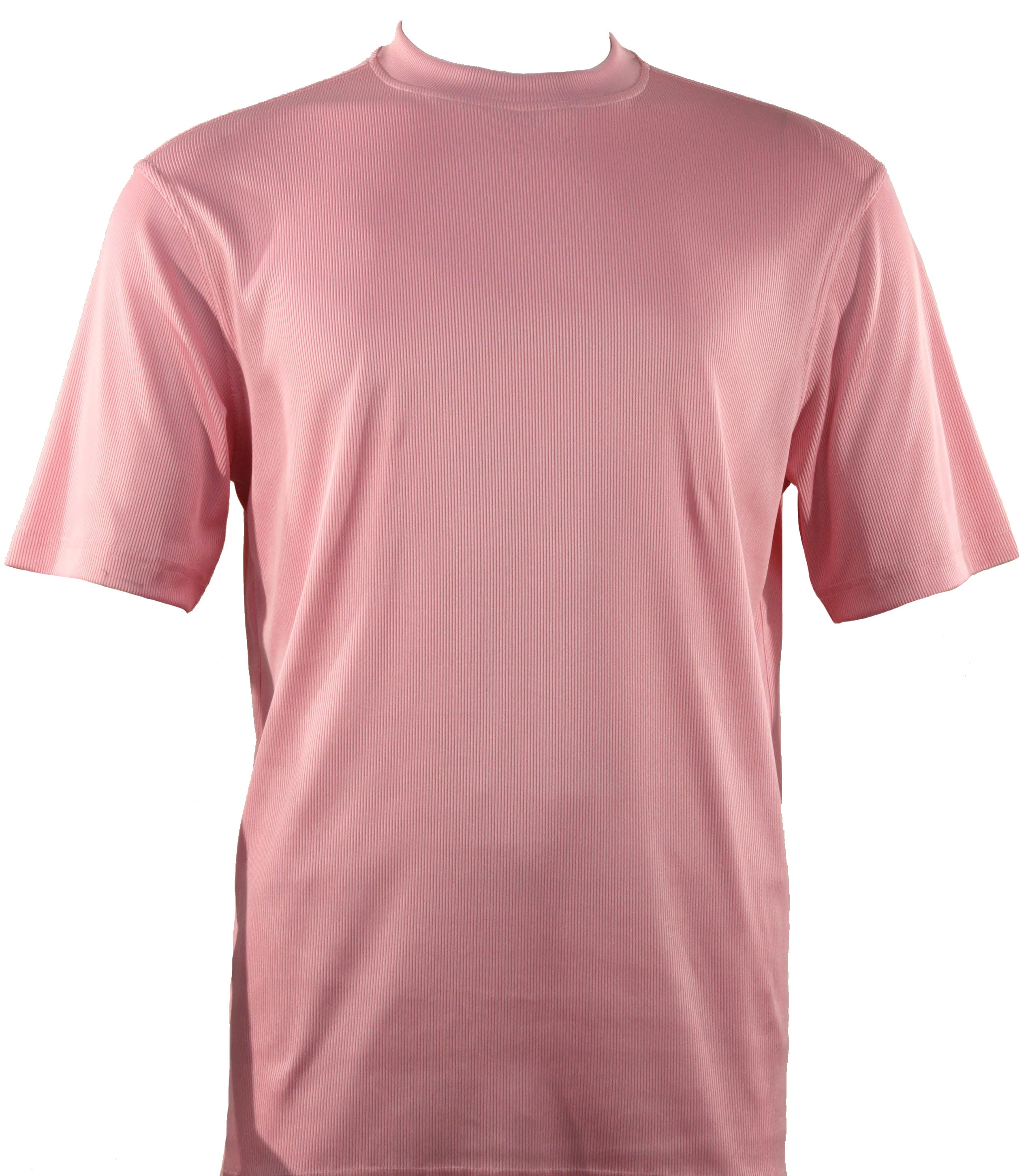 Bassiri Short Sleeve Mock Neck Pink T-Shirt for Women - Casual Summer Top for Outfits, Streetwear, and Everyday Wear