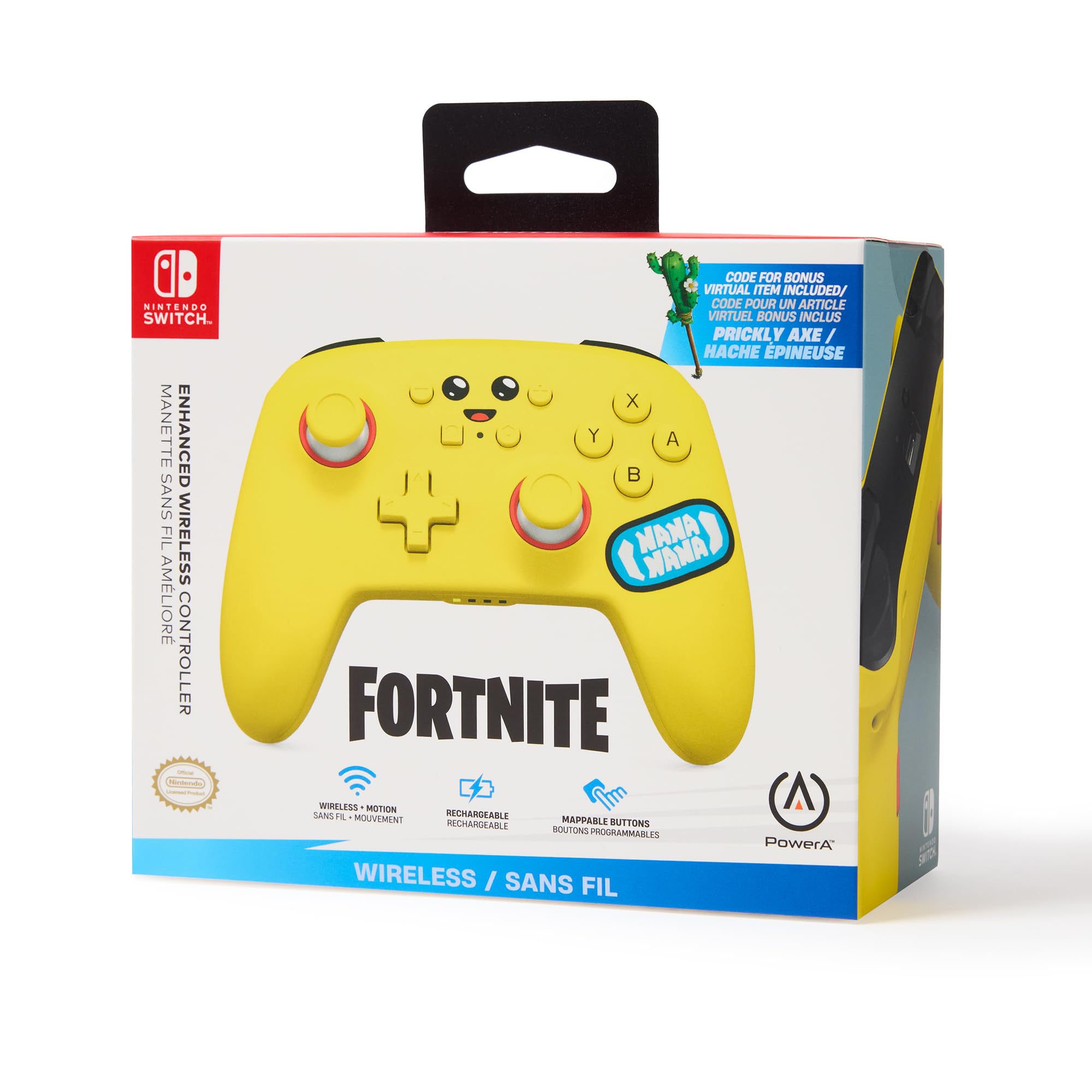 PowerA Enhanced Wireless Controller for Nintendo Switch – Fortnite Peely Edition | Compatible with Switch OLED, Switch Lite & Original Models | Bluetooth Gamepad with Bonus Virtual Item | Perfect for Fortnite Gaming & Multiplayer Sessions