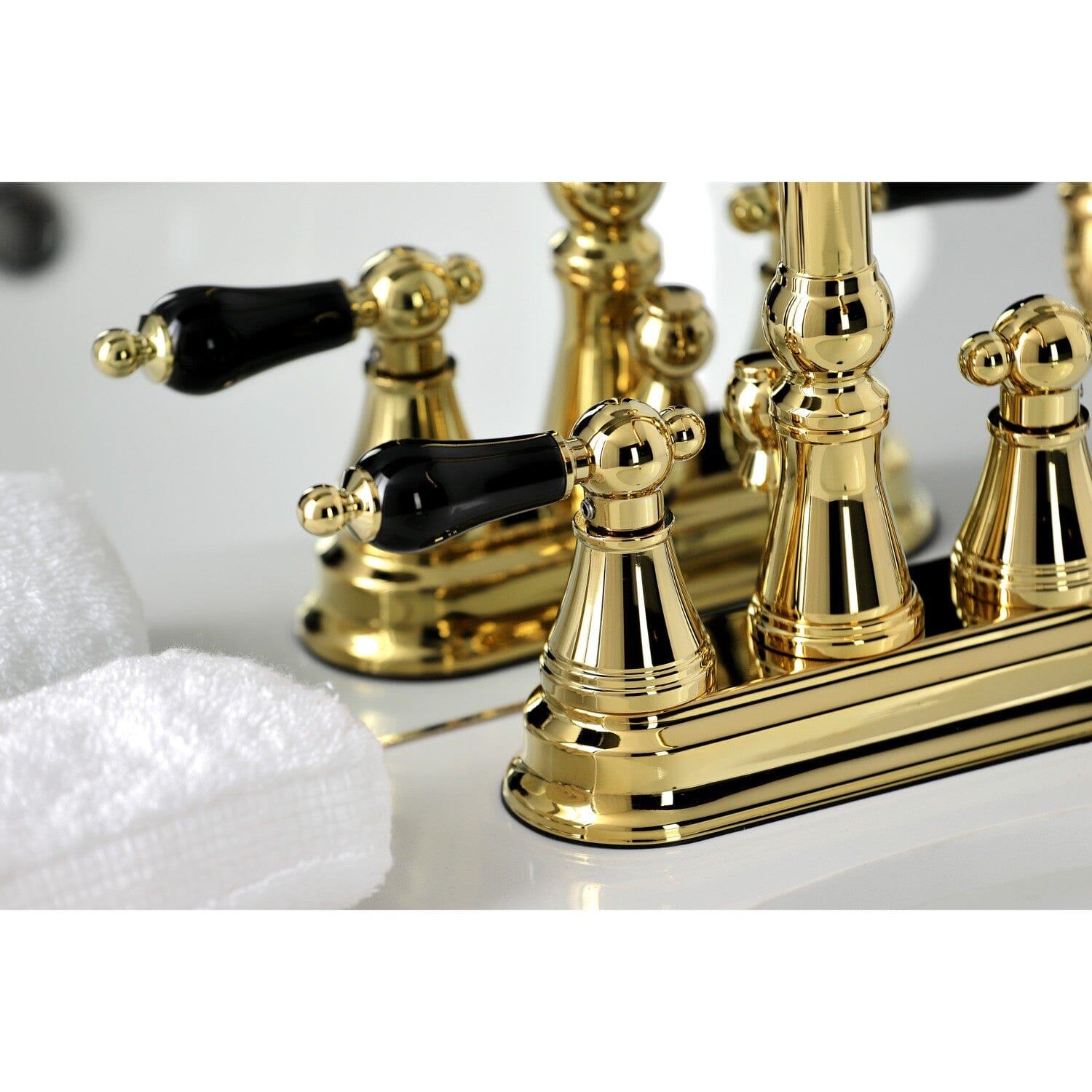 Duchess Double Handle 3-Hole Deck Mount 4-Inch Centerset Bathroom Faucet with Brass Pop-Up Drain - Perfect for Modern Bathroom Vanities and Sink Upgrades