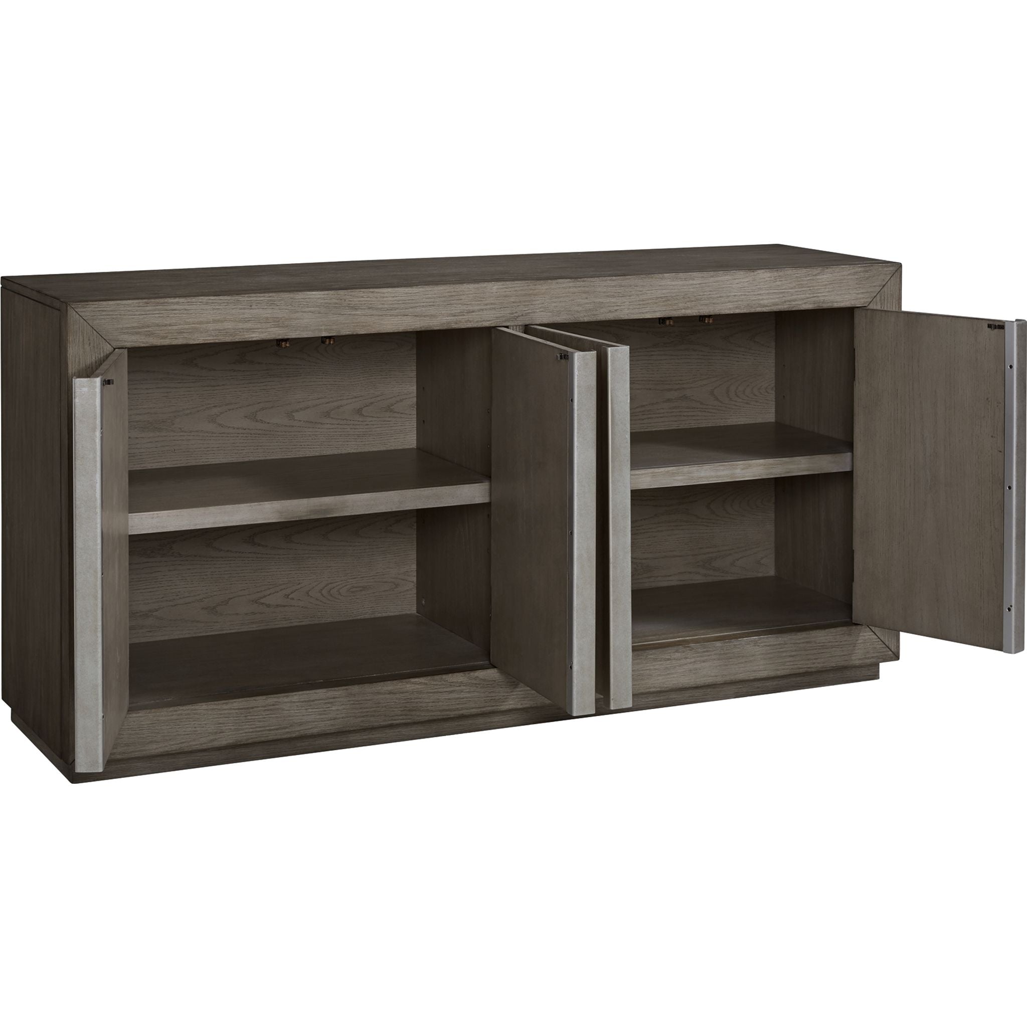 Anibecca 60-Inch Gray Dining Server Buffet Table with Storage - Modern Sideboard for Dining Room, Living Room, and Entryway Organization