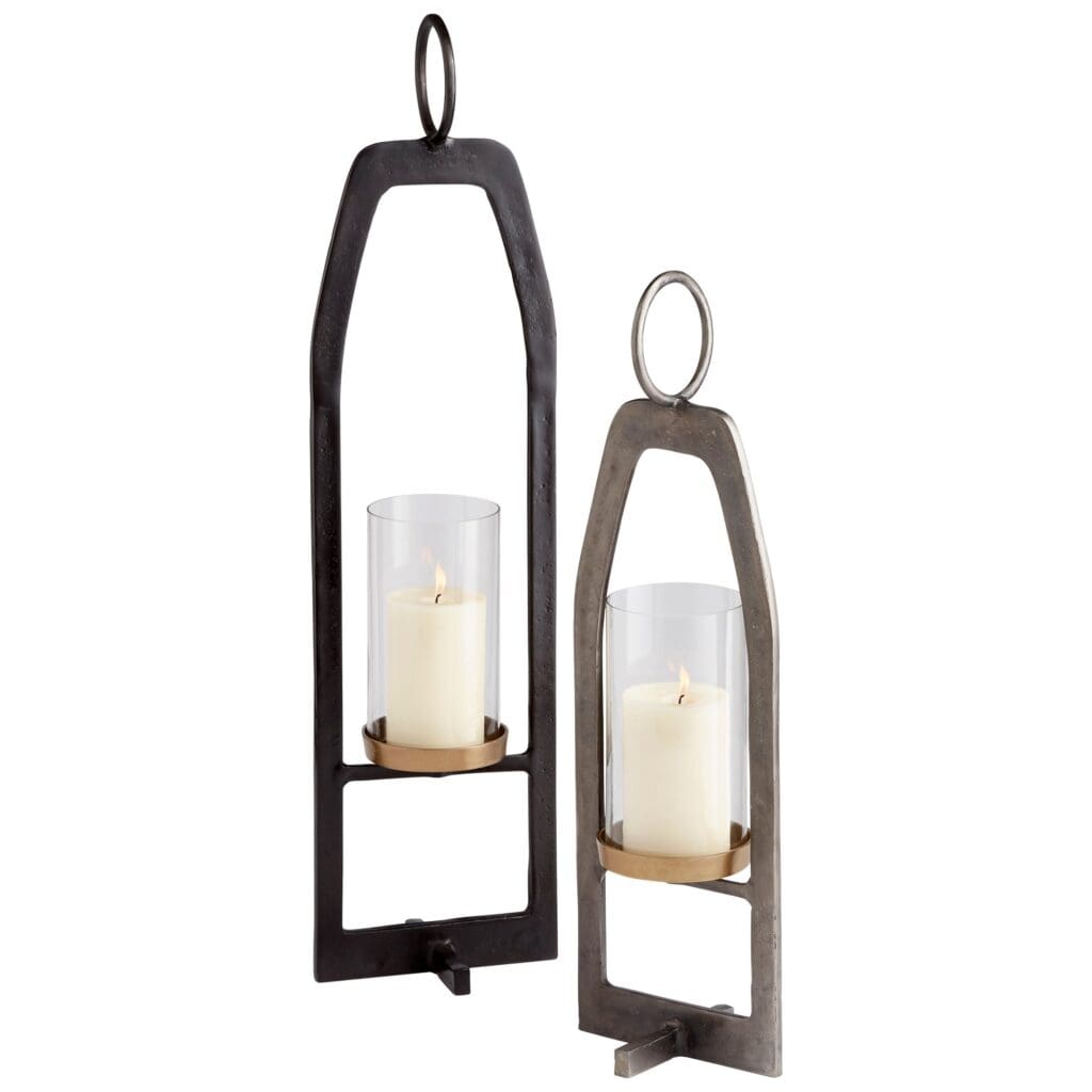 Cyan Design 10727 Hubert Small Bronze & Brass Candle Holder - Elegant Home Decor for Dining Table, Mantel, or Wedding Centerpiece
