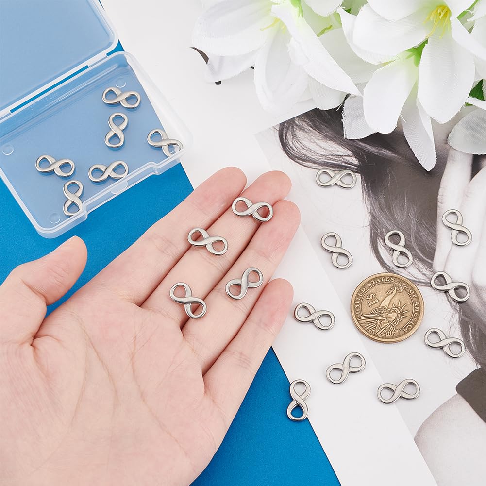 UNICRAFTALE Stainless Steel Infinity Linking Charms - Jewelry Connectors for DIY Necklace & Bracelet Making - Perfect for Handmade Jewelry, Gifts, and Fashion Accessories