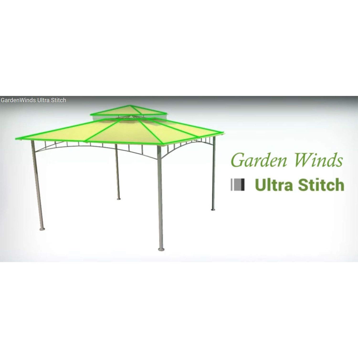 Garden Winds Replacement Canopy for Garden Treasures S-J-109 Gazebo - Standard 350 - Beige - Perfect for Outdoor Patio, Backyard, and Garden Shade Protection