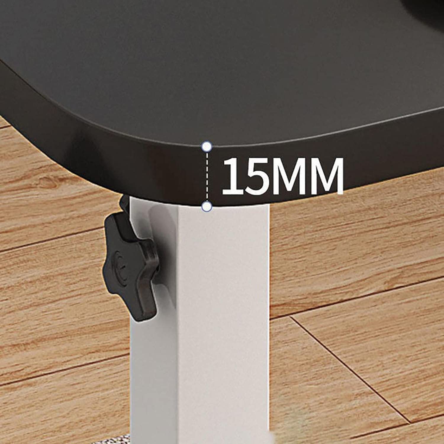 Adjustable Overbed Table with Wheels - Rolling Laptop Desk, Hospital Tray Table & Side Table for Sofa or Chair - Height and Angle Adjustable for Reading, Eating, Working - Perfect for Bedroom, Hospital, Office, and Home Use