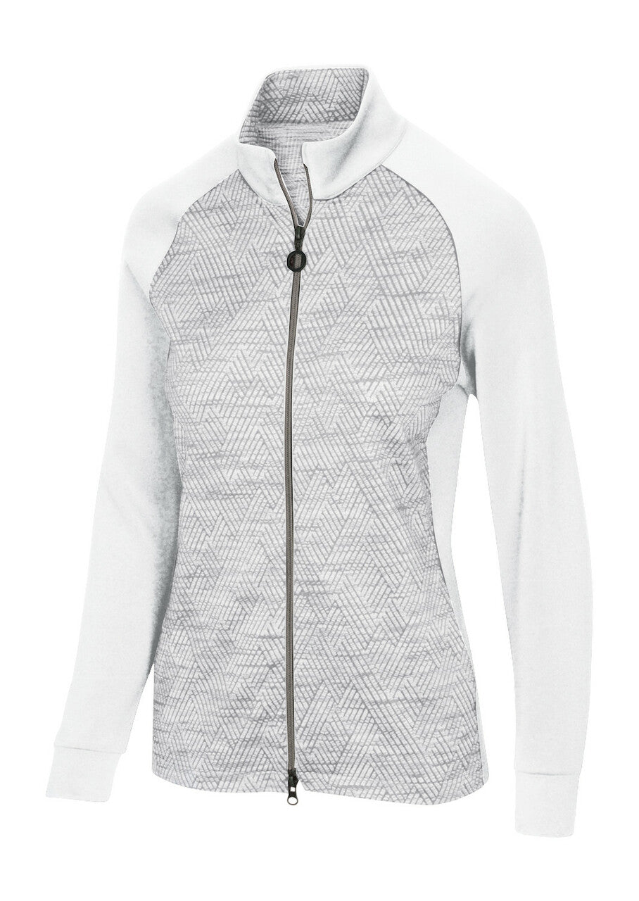 Greg Norman Women's Herringbone Jacket 2022 | Classic Golf & Casual Outerwear for Women | Perfect for Golfing, Office & Outdoor Activities