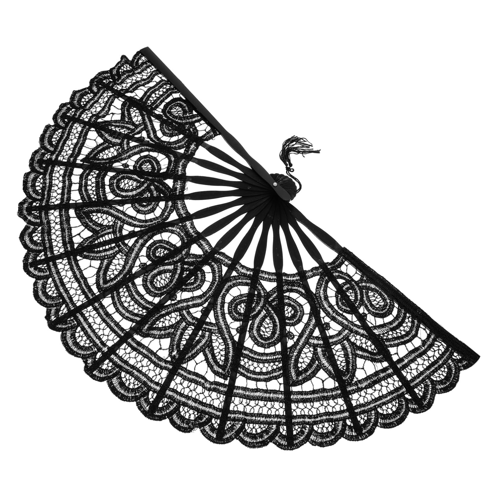 Elegant Lace Floral Hand Fan for Women - Vintage Decorative Fan for Home Decor, Weddings, and Photo Props - Perfect for Boho, Retro, and Themed Parties