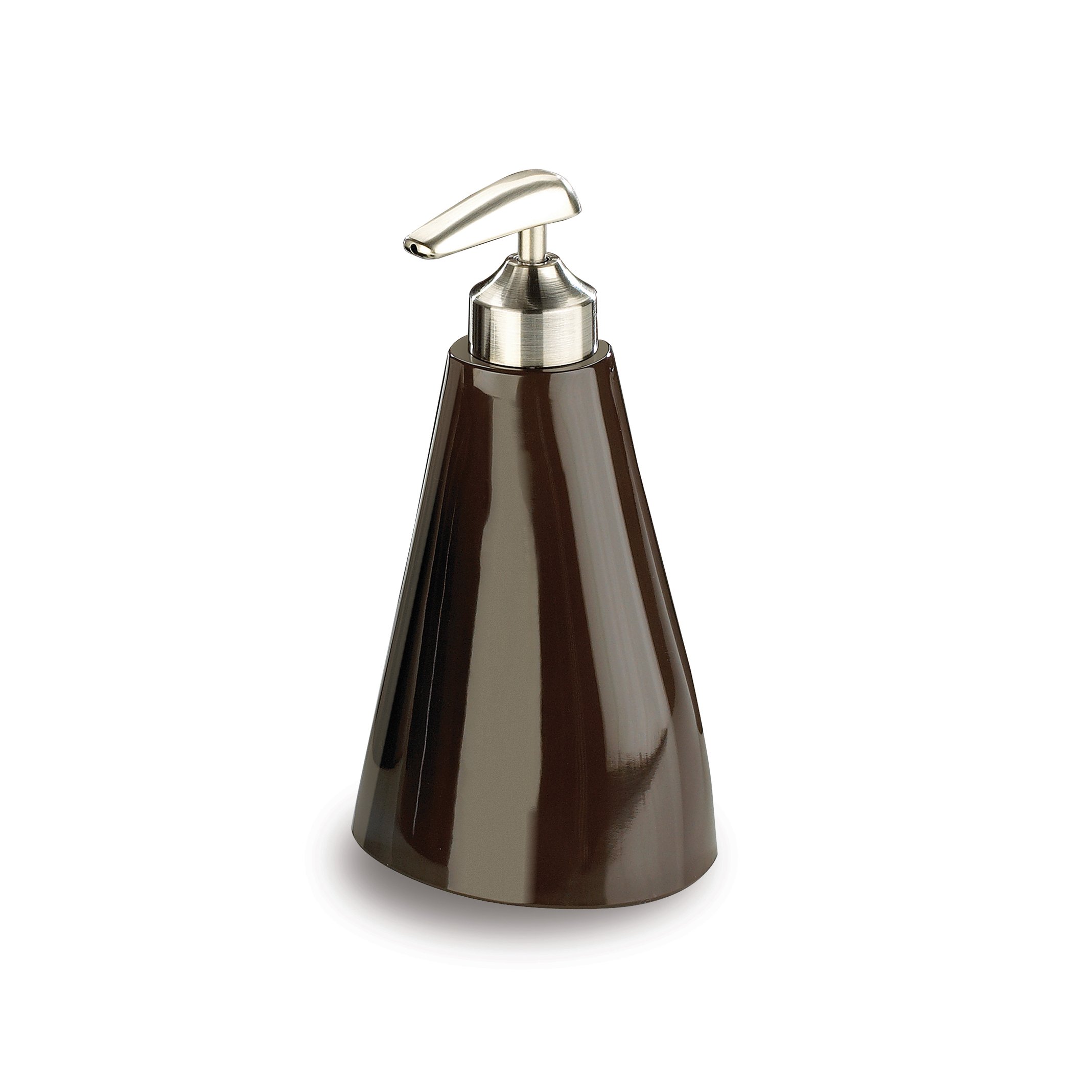 Umbra Orvino Brown Melamine Soap Dispenser Pump - Elegant Bathroom Countertop Soap Dispenser for Kitchen, Bathroom, and Guest Washroom