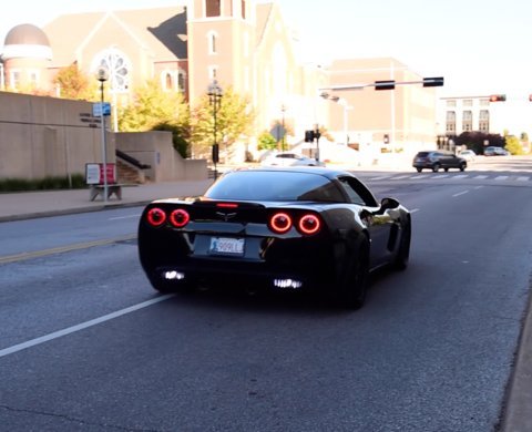 C6 Corvette Eagle Eye LED Halo Tail Lights - Smoked Lens with Sequential Turn Signals - Compatible with 2005-2013 Chevy Corvette - Perfect for Night Driving & Car Shows