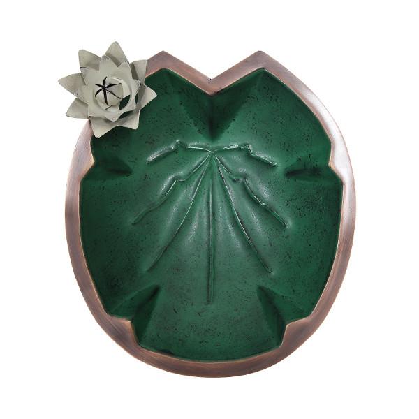 Lilypad Birdbath - Decorative Garden Bird Bath with Natural Leaf Design for Outdoor Bird Watching & Garden Decor