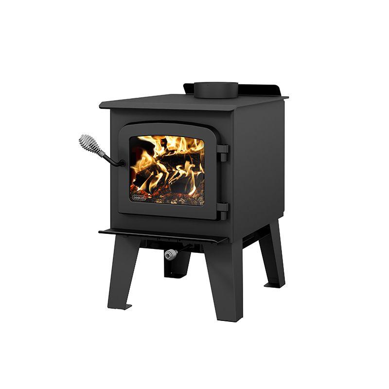 Drolet Spark II EPA Certified 1,200 Sq. Ft. Wood Burning Stove - Efficient Heating for Cabins, Homes & Outdoor Spaces