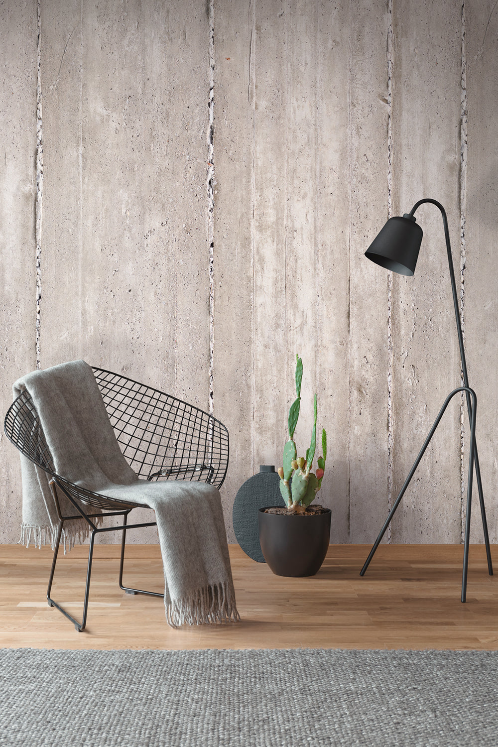 The Wall 2 - Premium Cement Wall Art for Home & Office Decor | Modern Industrial Style Wall Sculpture for Living Room, Bedroom or Workspace