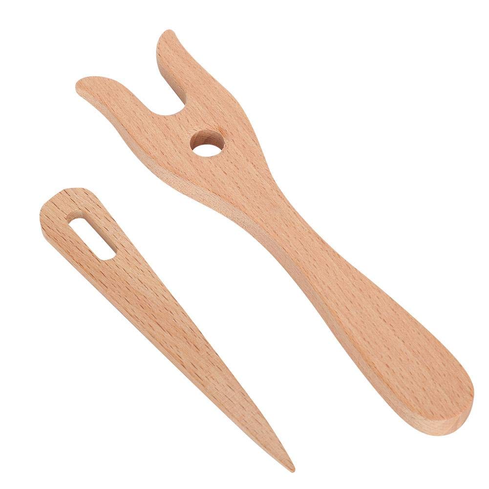 Wooden Knitting Fork Set with Needle for DIY Bracelets & Necklaces - Crafting & Weaving Tools