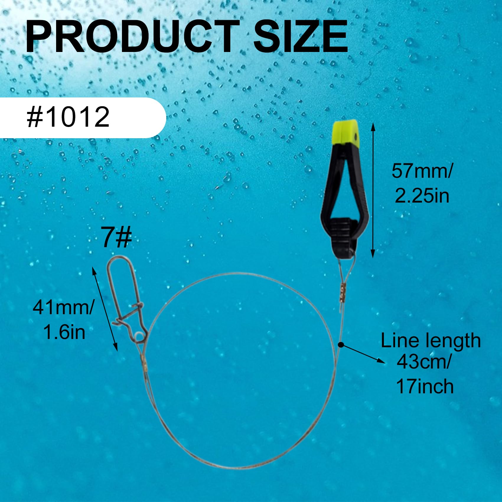 **Downrigger Line Release Clips with 18-Inch Leader & Snap - Heavy Duty Weight Release Clips for Planer Board, Downrigger Trolling & Offshore Fishing - Perfect for Saltwater & Freshwater Anglers**