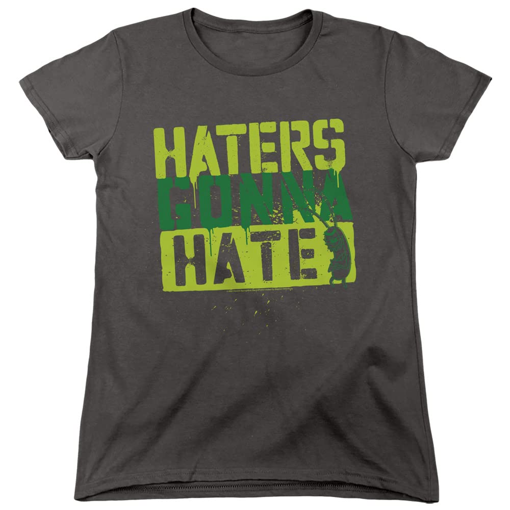 Spongebob Haters Gonna Hate Women's T-Shirt | Funny Cartoon Graphic Tee | Casual Streetwear for Women | Perfect for Parties, Gifts & Everyday Wear