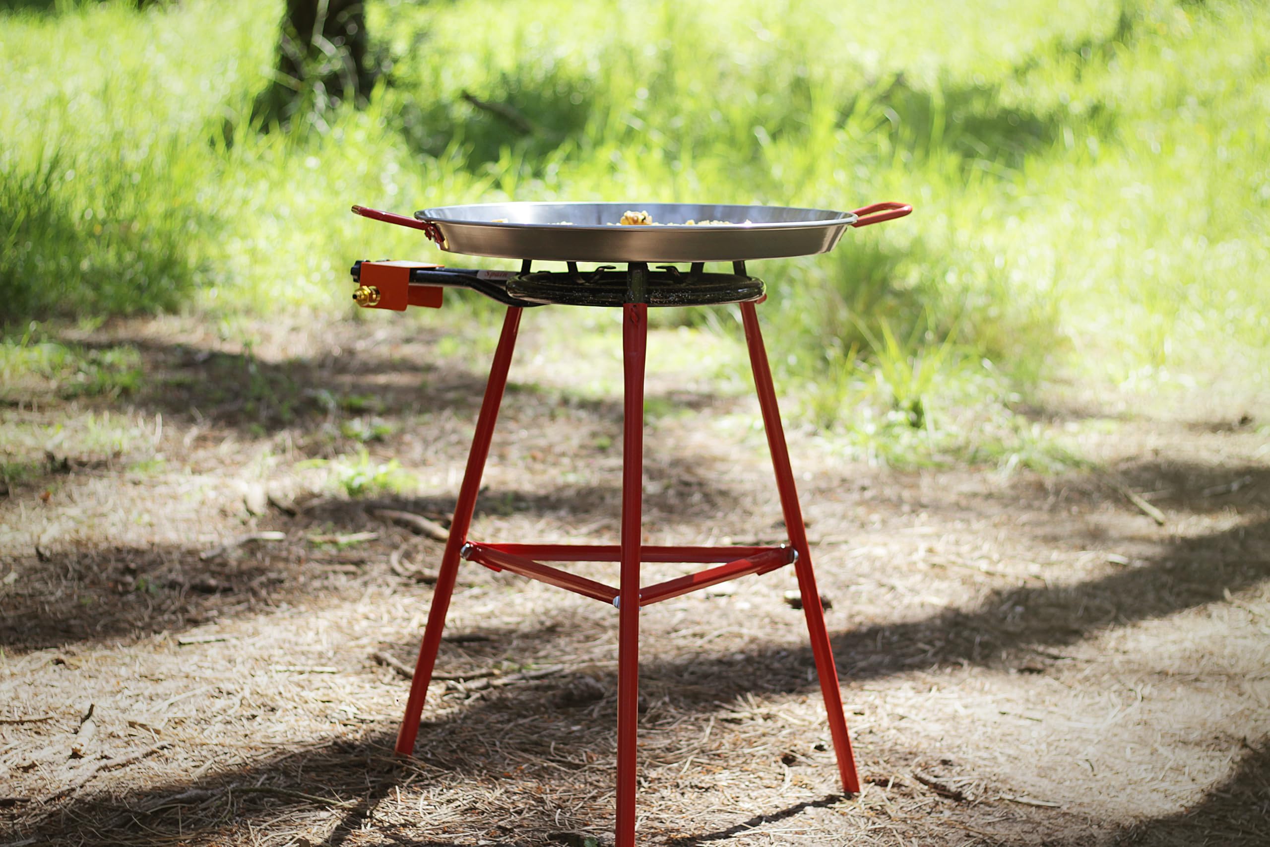 **MAGEFESA 16-Inch Heavy-Duty Enameled Paella Pan Burner – Compatible with 22-Inch Pans, High Heat Resistance (Tripod Sold Separately) – Perfect for Outdoor Cooking, BBQs, and Spanish Paella Parties**