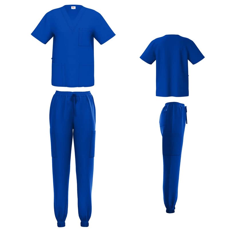 Beverly Hills Uniforms Women's 4-Way Stretch Scrub Sets - Top & Jogger Pants (Unisex, 8 Colors) | Comfortable Medical Scrubs for Nurses, Doctors & Healthcare Professionals