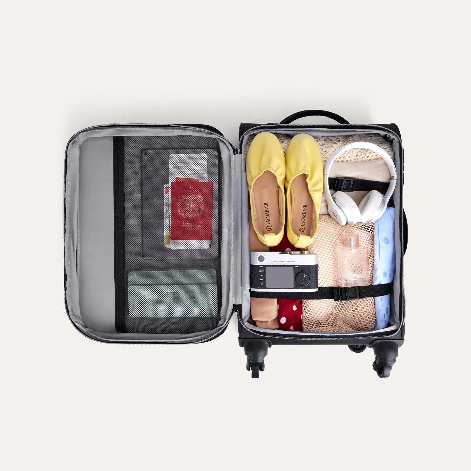 20 Inch Bonchemin Quilted Business & Travel Suitcase - Lightweight Carry-On Luggage with Spinner Wheels for Business Trips & Weekend Getaways