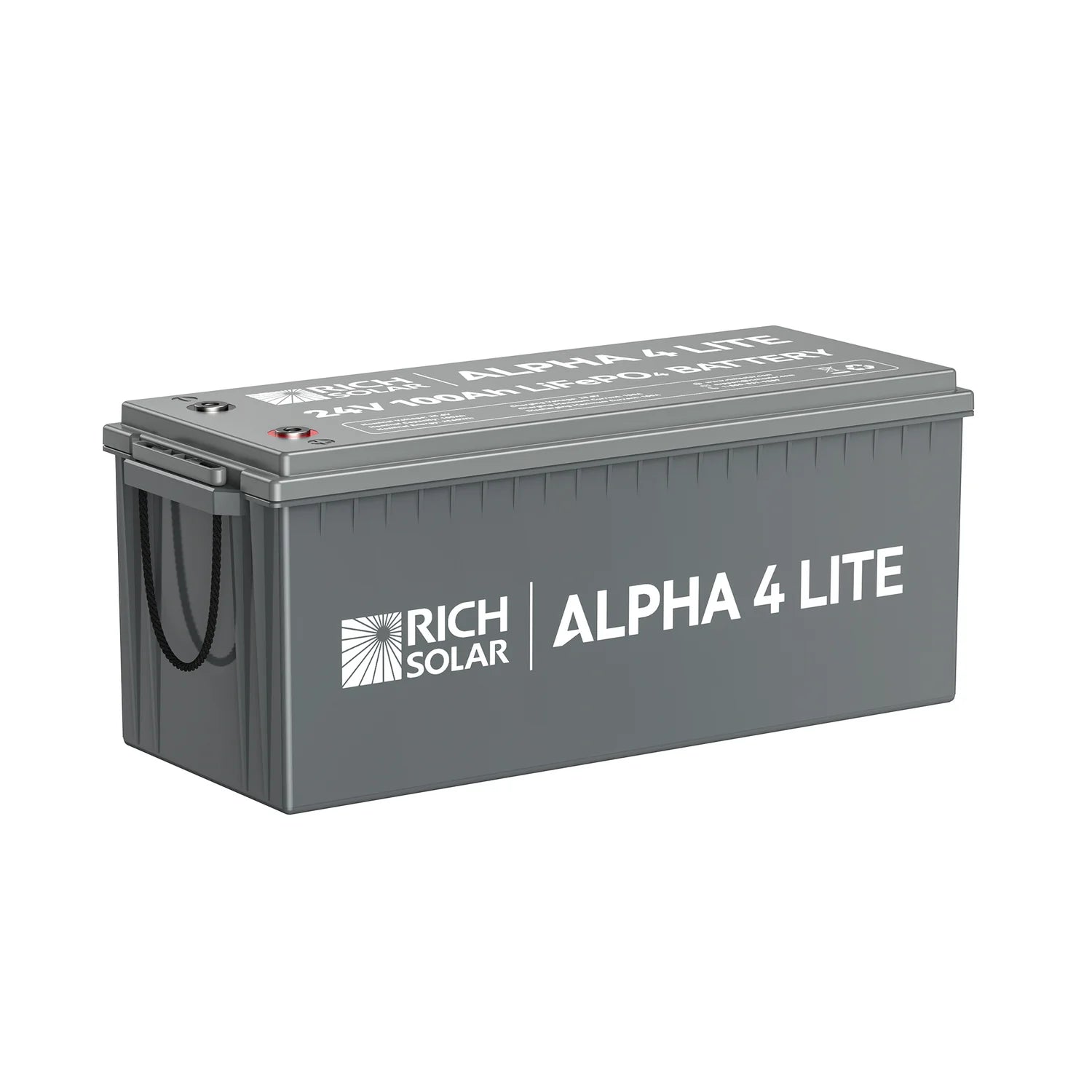 Rich Solar ALPHA 4 LITE 24V 100Ah LiFePO4 Lithium Iron Phosphate Battery - Deep Cycle Solar Battery for RV, Marine, Off-Grid & Solar Power Systems
