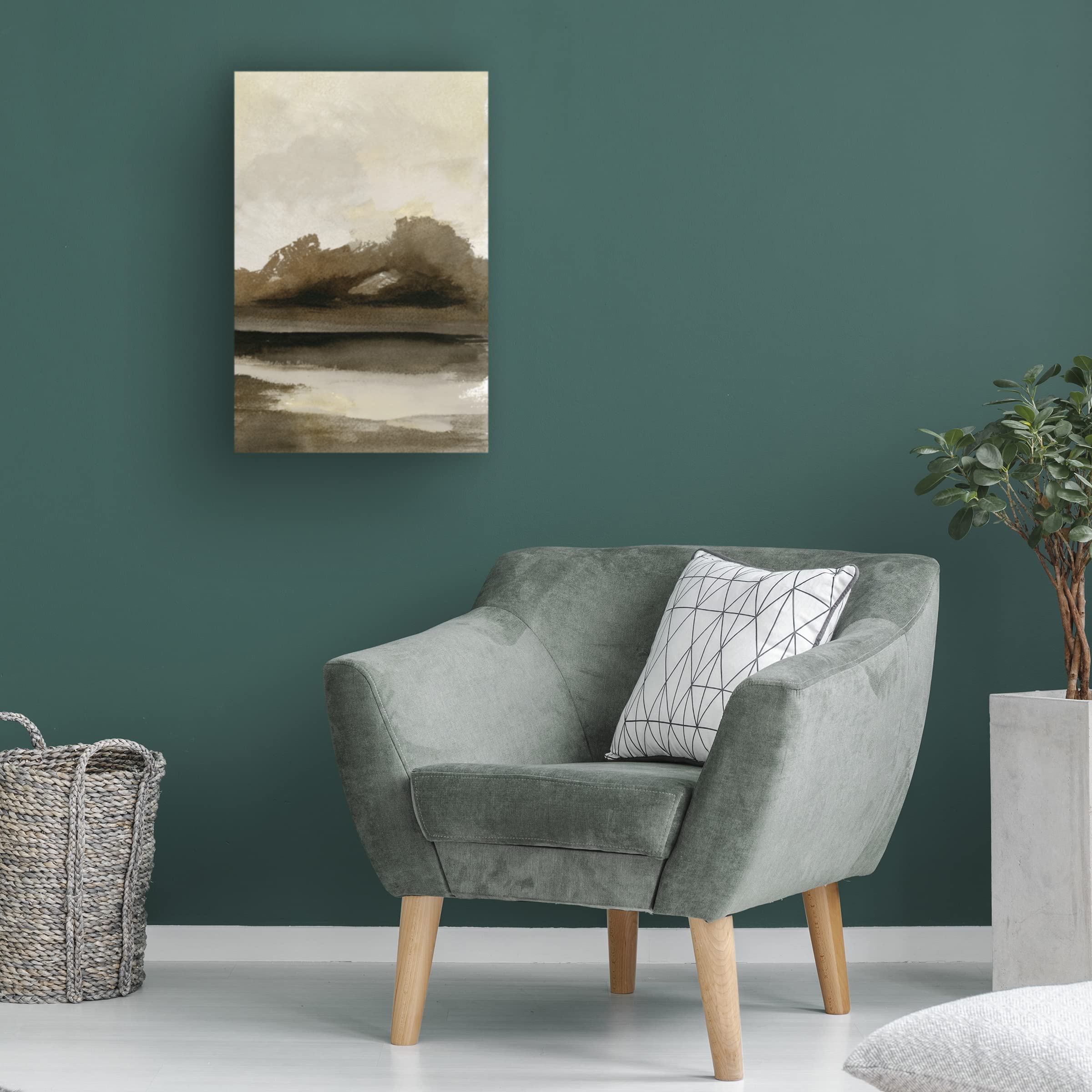 Stellar Design Studio 'Transitioning Landscape II' Canvas Wall Art - Modern Abstract Painting for Living Room, Bedroom & Office Decor