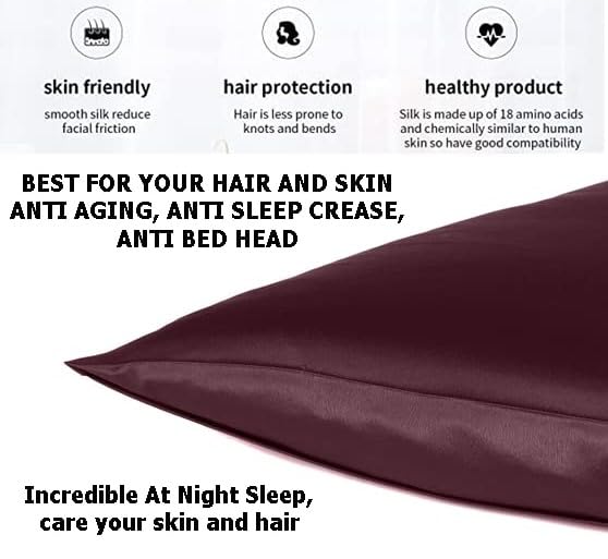 Silk Bonnet for Hair with 3 Satin Scrunchies & 2 Satin Pillow Covers - Adjustable Satin Hair Bonnet for Curly Hair - Best Gift Combo Pack for Women - Perfect for Nighttime Hair Protection & Travel Accessories