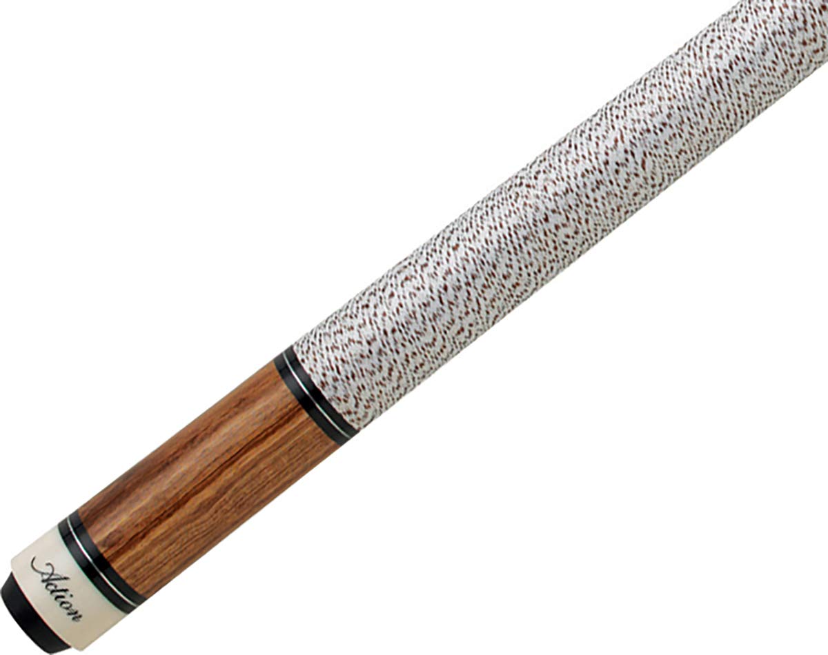 Premium Dark Chocolate Stain Pool Cue with Exotic Birdseye Maple, Black & Zebra Wood Inlay - 18 Oz Weight - Perfect for Professional Play & Stylish Home Game Rooms