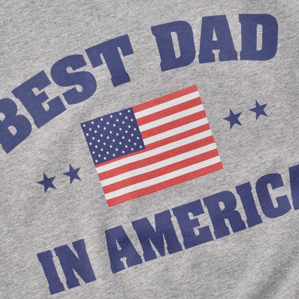 Best Dad in America T-Shirt & Stickers - Funny Father's Day Gift for Dad - Cool Graphic Tee with Matching Stickers - Perfect for Father's Day, Birthday, BBQ Parties & Family Events